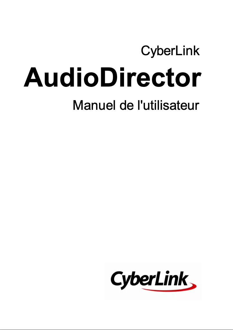 Page n°1 - Manuel utilisateur Cyberlink AudioDirector