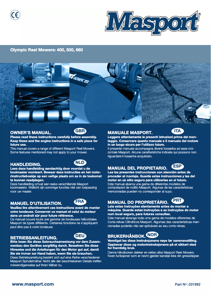 Page n°1 - Manuel utilisateur Masport 500 Golf