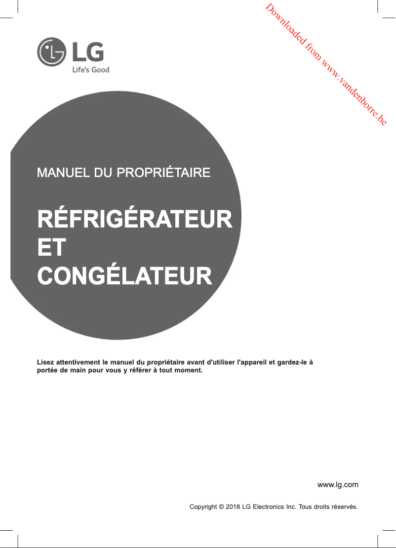 Page n°1 - Manuel utilisateur LG GMK9331MT