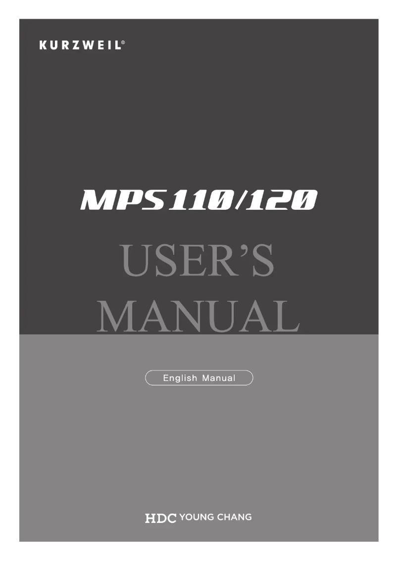 Página 1 del manual Manual de usuario Kurzweil MPS120
