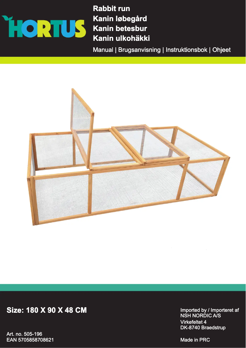 Page 1 de la notice Manuel utilisateur Hortus 505-196