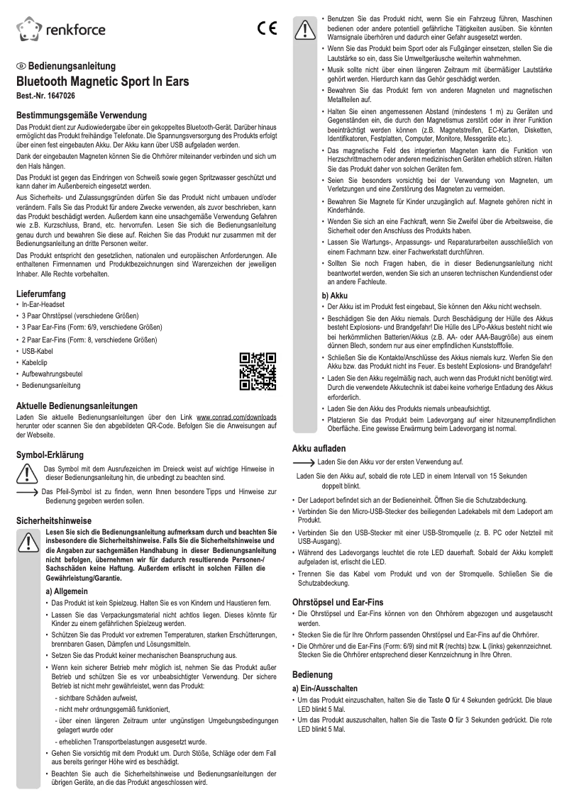 Image de la première page du manuel de l'appareil RF-BTK-200