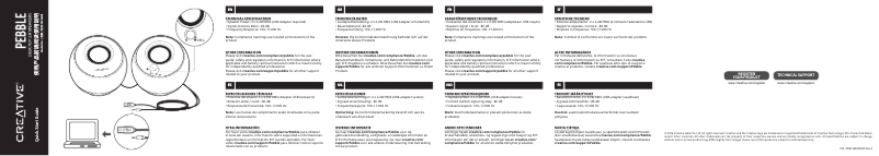 Página 1 del manual Guía de inicio rápido Creative Pebble V2