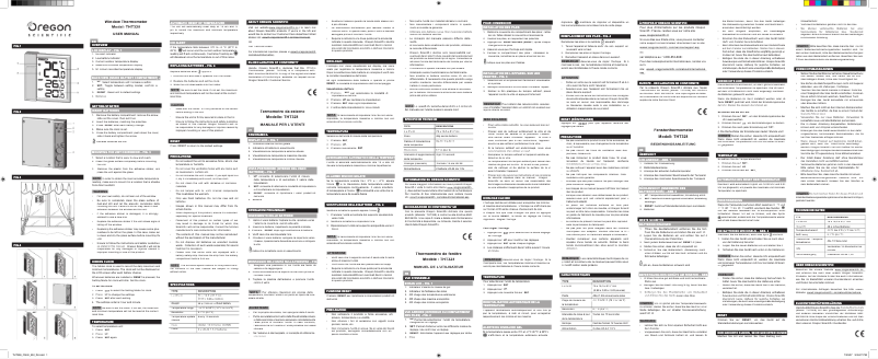 Page 1 de la notice Manuel utilisateur Oregon Scientific THT328