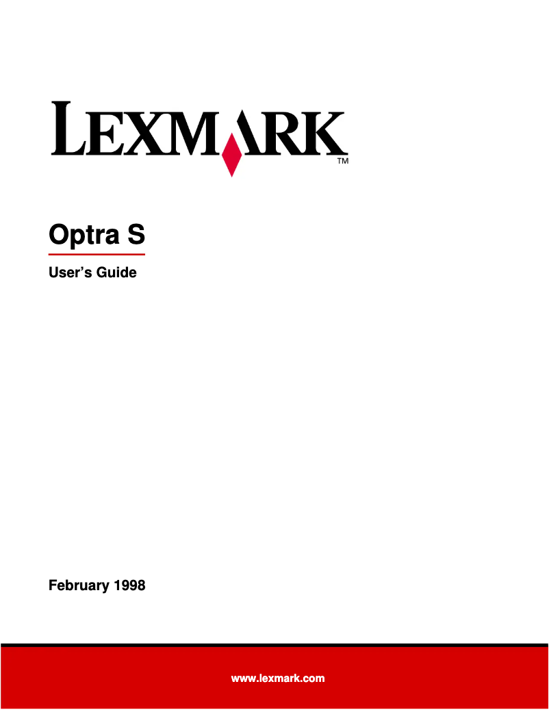 Página 1 del manual Manual de usuario Lexmark Optra S 1250