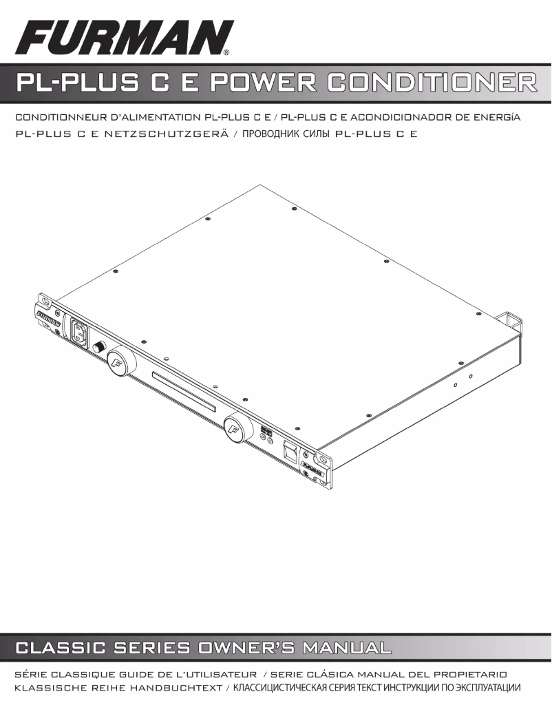 Página 1 del manual Manual de usuario Furman PL-PLUS C E