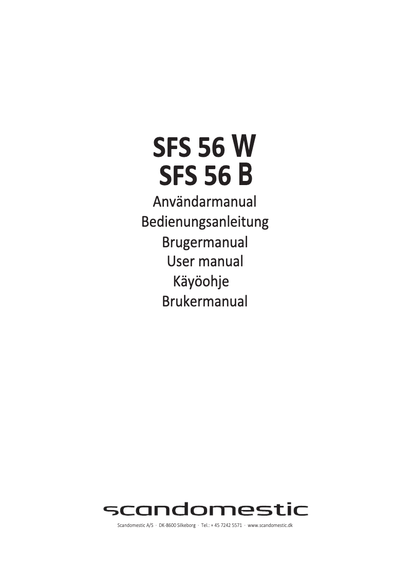 Page n°1 - Manuel utilisateur Scandomestic SFS 56 B