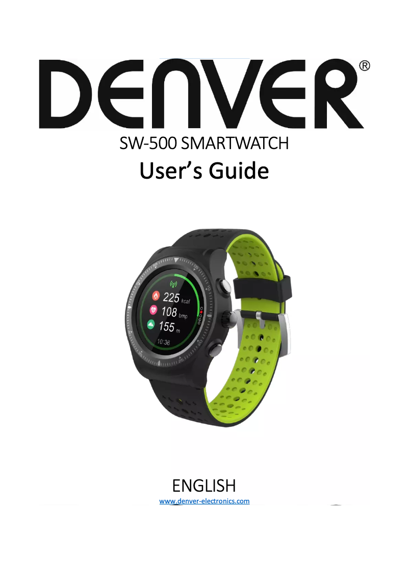 Image de la première page du manuel de l'appareil SW-500