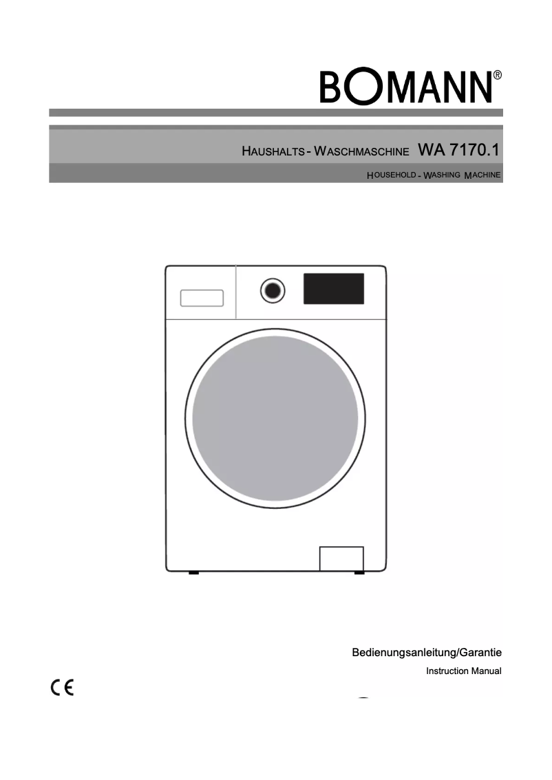 Page n°1 - Manuel utilisateur Bomann WA 7170.1