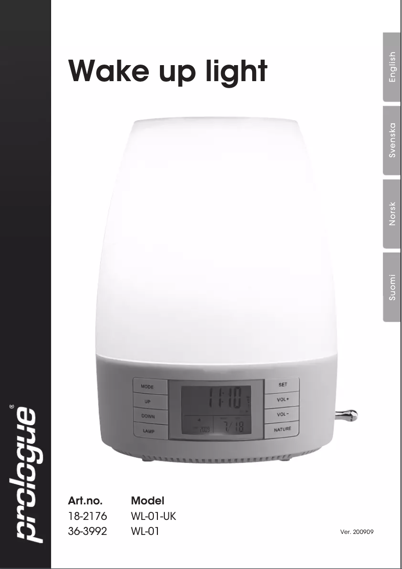 Page 1 de la notice Manuel utilisateur Prologue WL-01