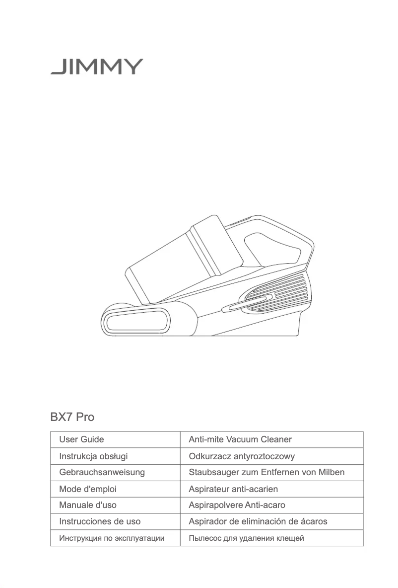Page n°1 - Manuel utilisateur JIMMY Pro Anti-mite UV BX7