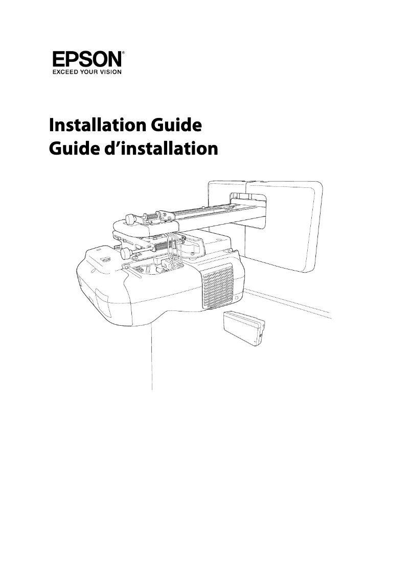 Page 1 de la notice Guide d'installation Epson BrightLink 595Wi
