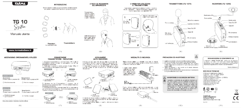 Page 1 de la notice Manuel utilisateur Karma TG 10RX