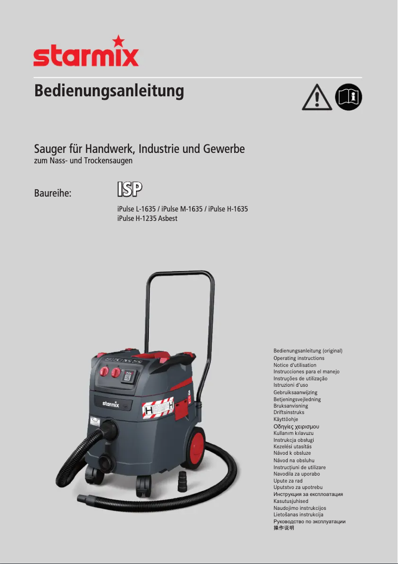 Page n°1 - Manuel utilisateur Starmix ISP iPulse L-1635