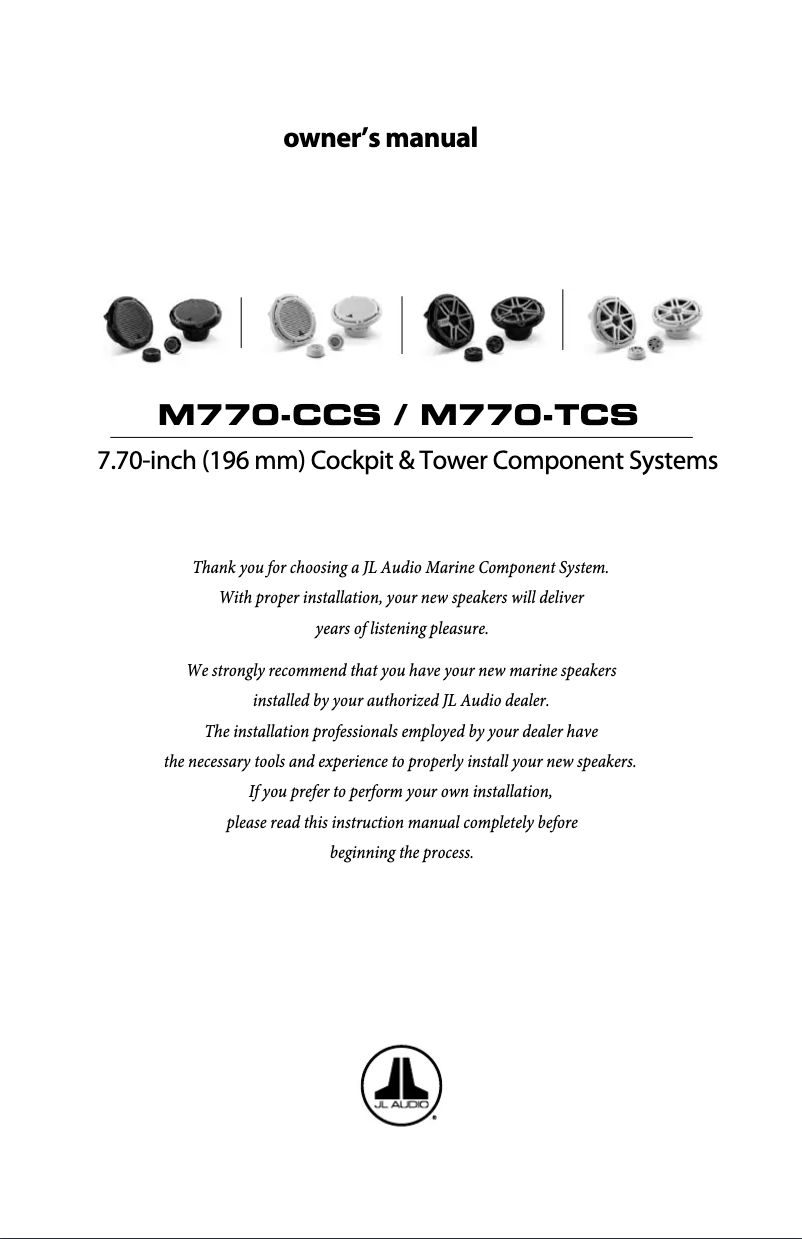 Image de la première page du manuel de l'appareil M770-CCS