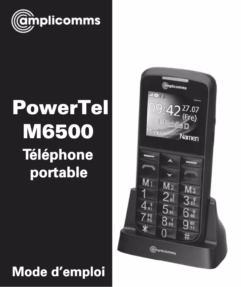Page n°1 - Manuel utilisateur Amplicomms PowerTel M6500