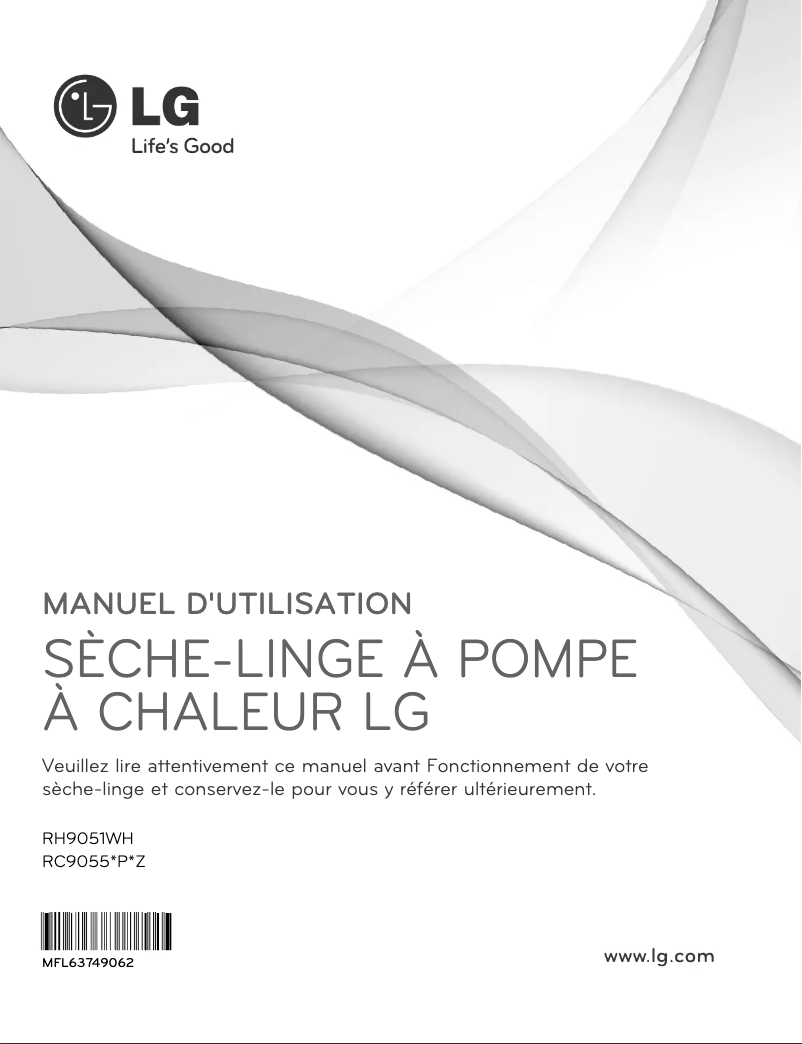 Page n°1 - Manuel utilisateur LG RC9055AP2Z