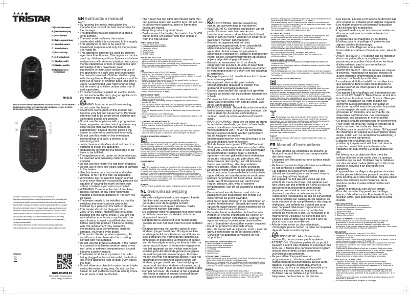 Image de la première page du manuel de l'appareil PD-8735