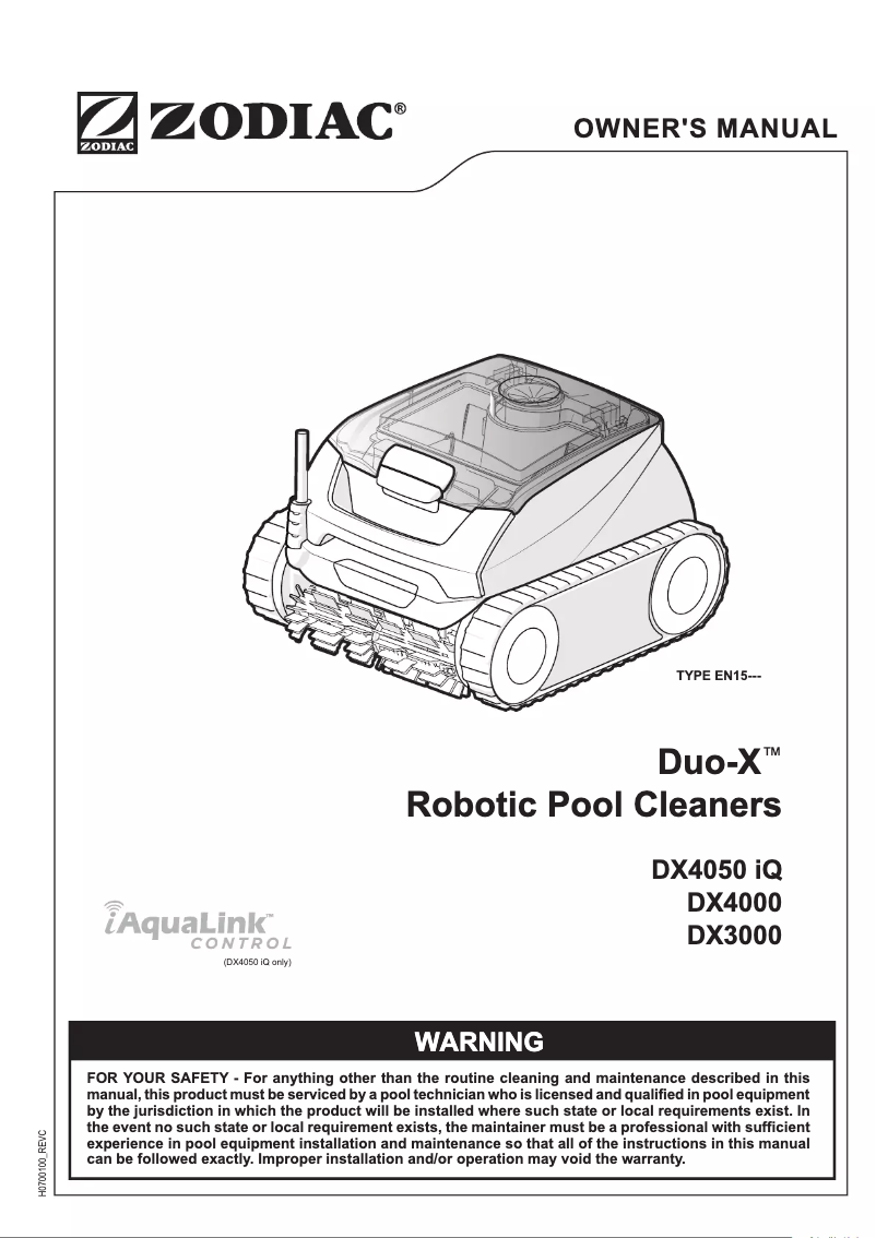 Image de la première page du manuel de l'appareil Duo-X DX3000