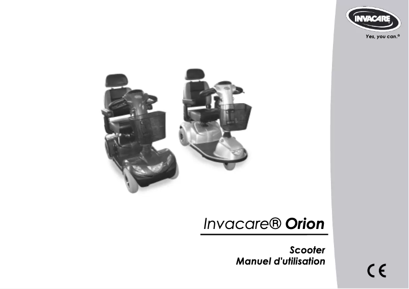 Página 1 del manual Manual de usuario Invacare Orion