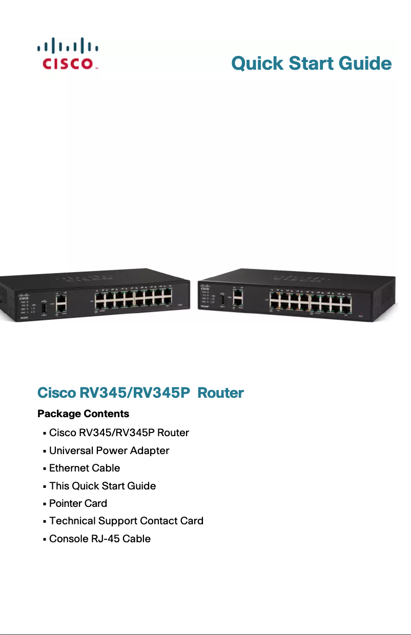 Page 1 de la notice Manuel utilisateur Cisco RV345P