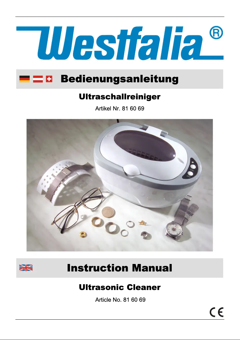 Page n°1 - Manuel utilisateur Westfalia 81 60 69