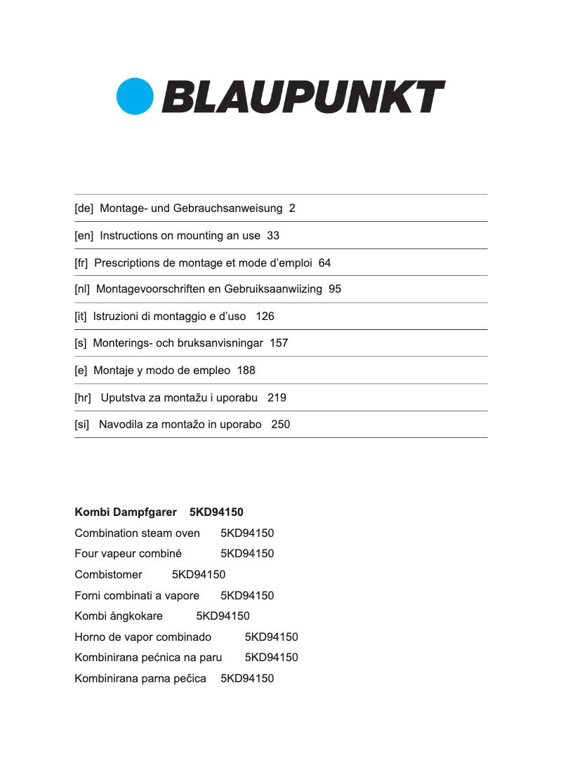 Imagen de la primera página del manual del dispositivo 5KD94150