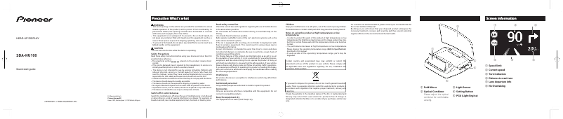 Page n°1 - Manuel utilisateur Pioneer SDA-HU100
