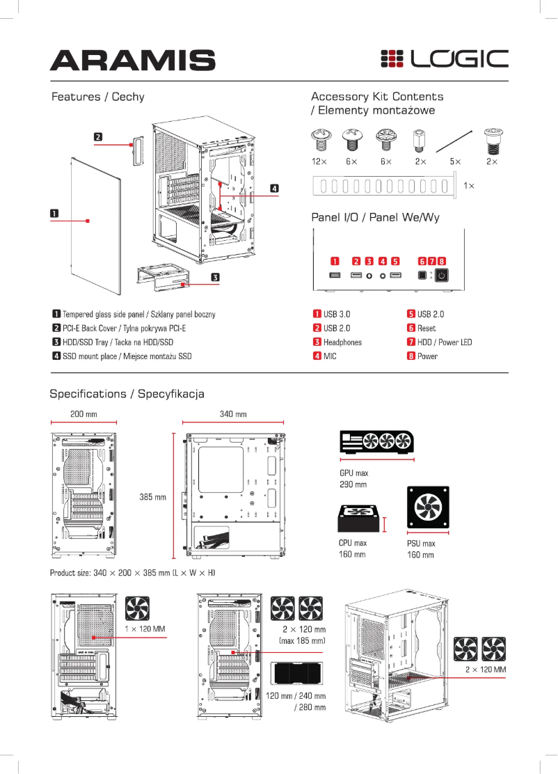Page n°1 - Manuel utilisateur Logic Aramis ARGB Mini