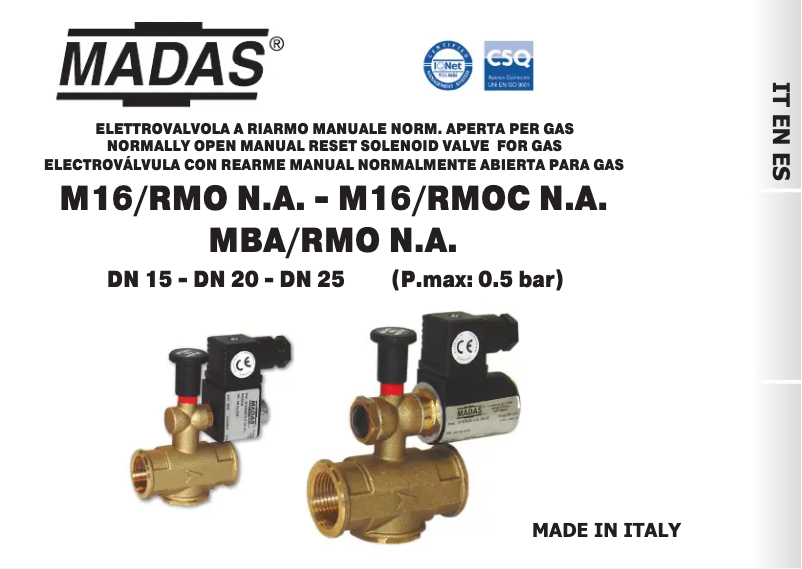 Page n°1 - Manuel utilisateur Vemer VALV-1NA