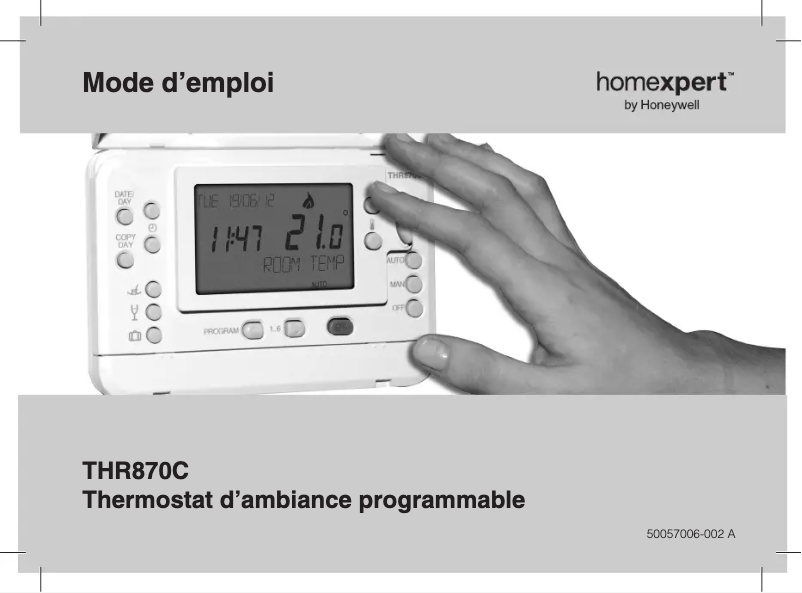 Page 1 de la notice Manuel utilisateur Honeywell Homexpert THR870C