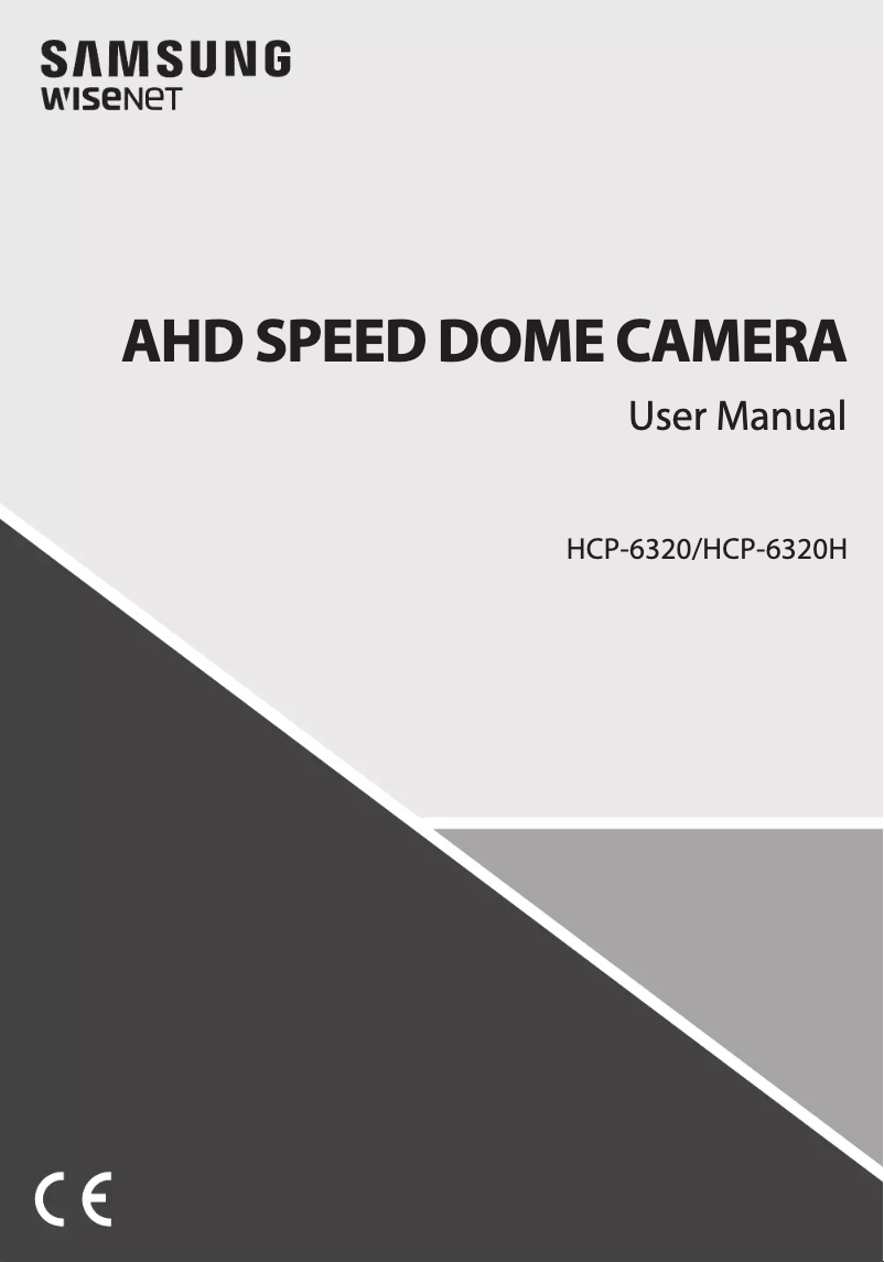 Page 1 de la notice Manuel utilisateur Wisenet HCP-6320A