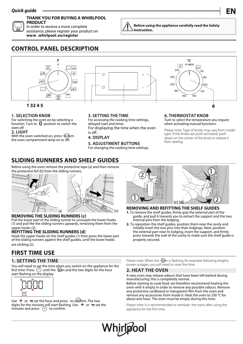 Page 1 de la notice Manuel utilisateur Whirlpool OMK58HR0X