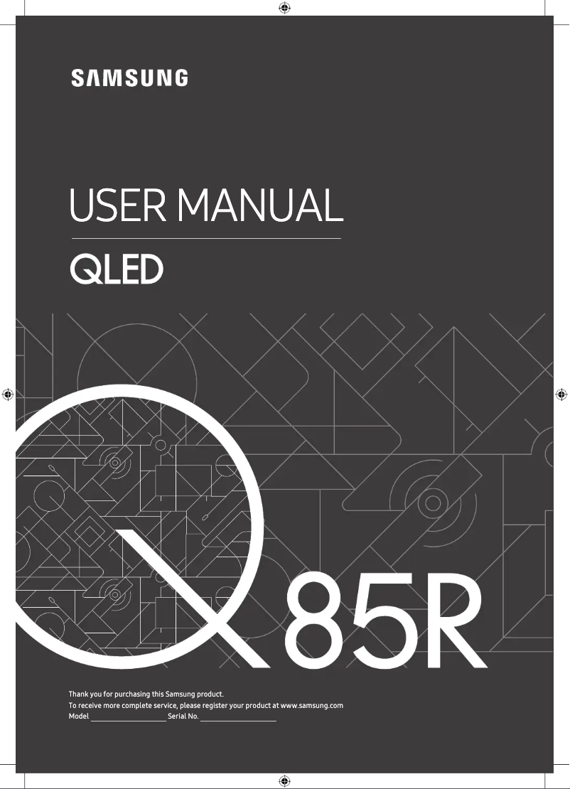 Image de la première page du manuel de l'appareil QLED QE65Q85R
