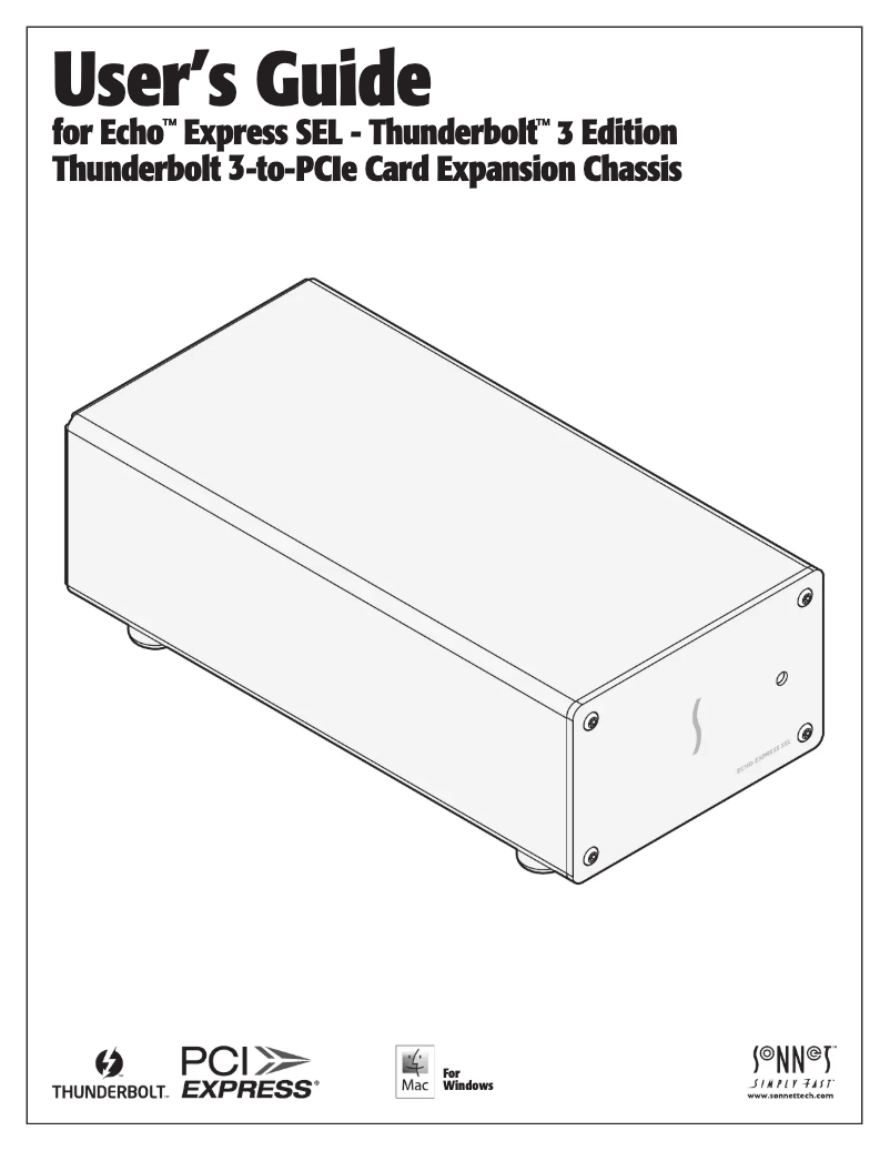 Page n°1 - Manuel utilisateur Sonnet Echo Express SEL