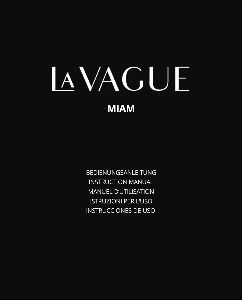 Page n°1 - Manuel utilisateur LA VAGUE MIAM