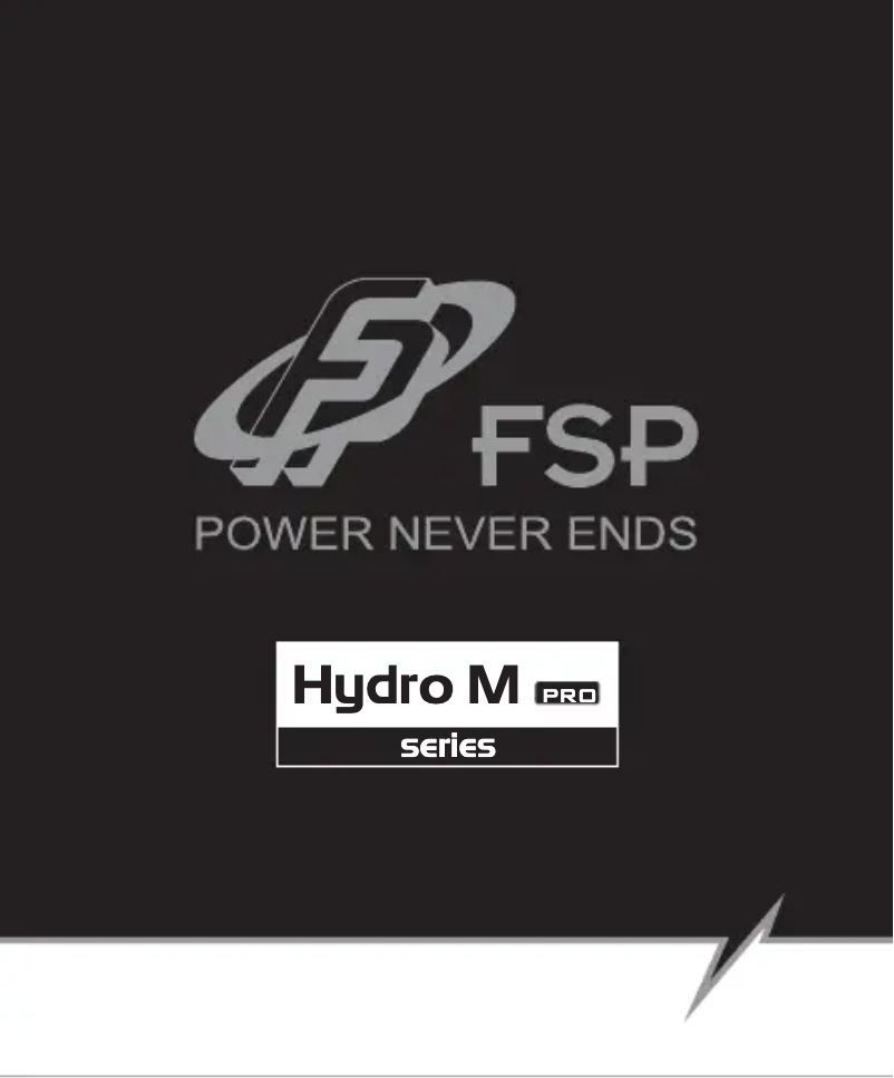 Page 1 de la notice Manuel utilisateur FSP Hydro M Pro 600W ATX 2.52