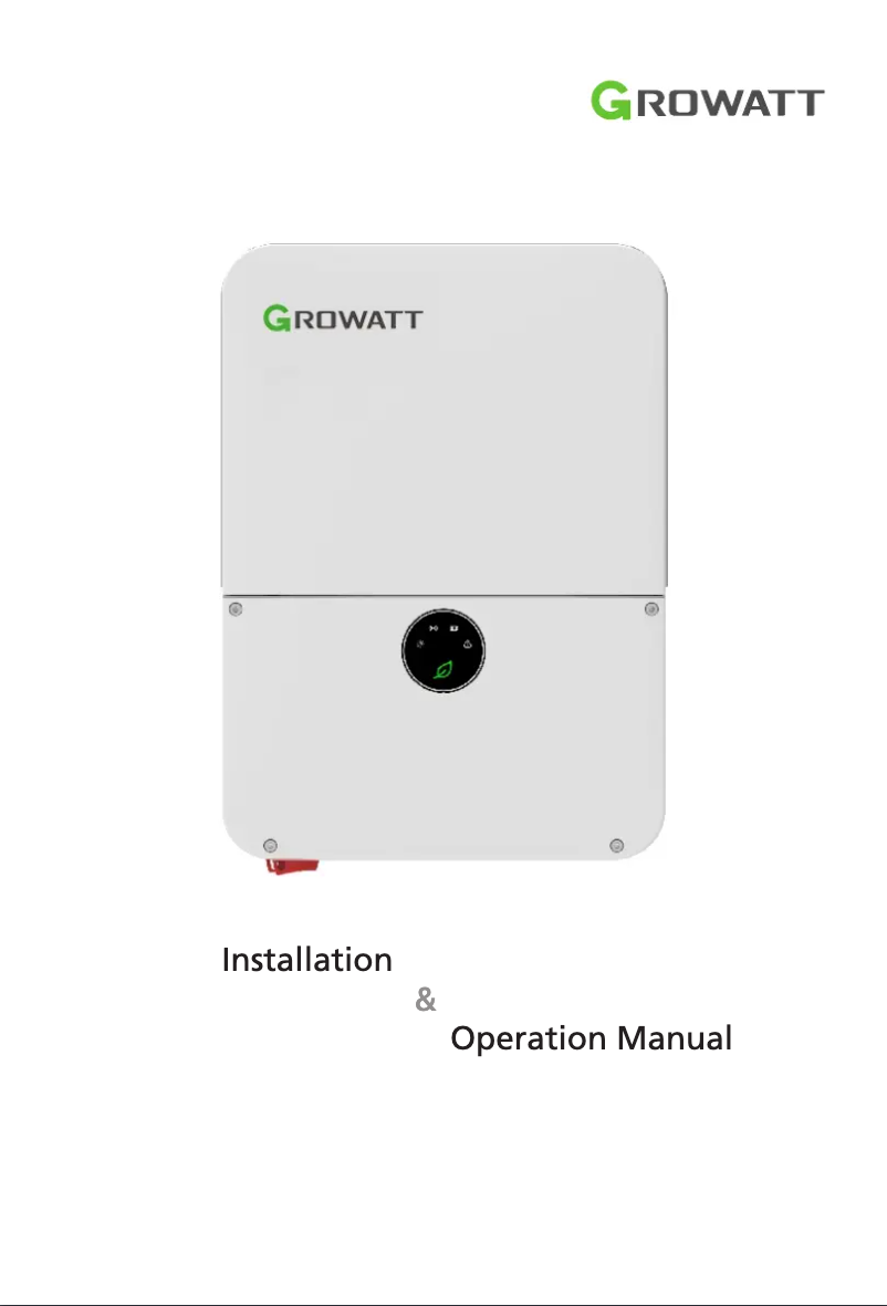 Page 1 de la notice Manuel utilisateur Growatt MIN 3000-11400TL-XH-US