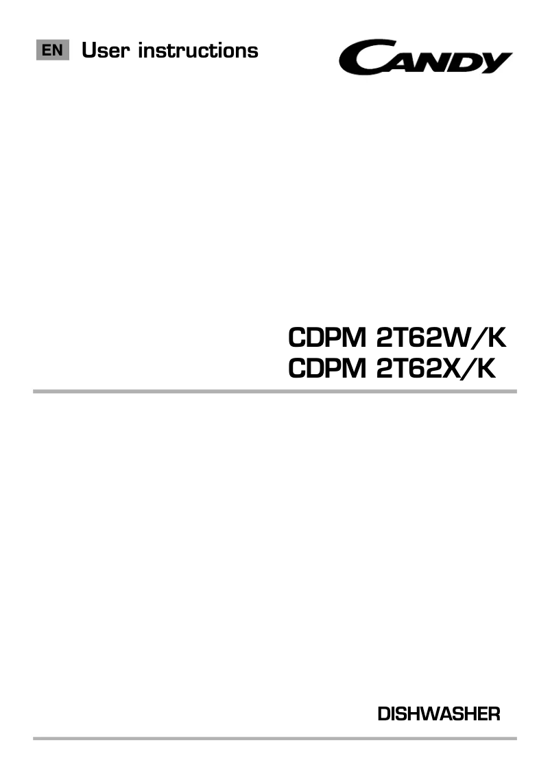 Image de la première page du manuel de l'appareil CDPM 2T62W/KN