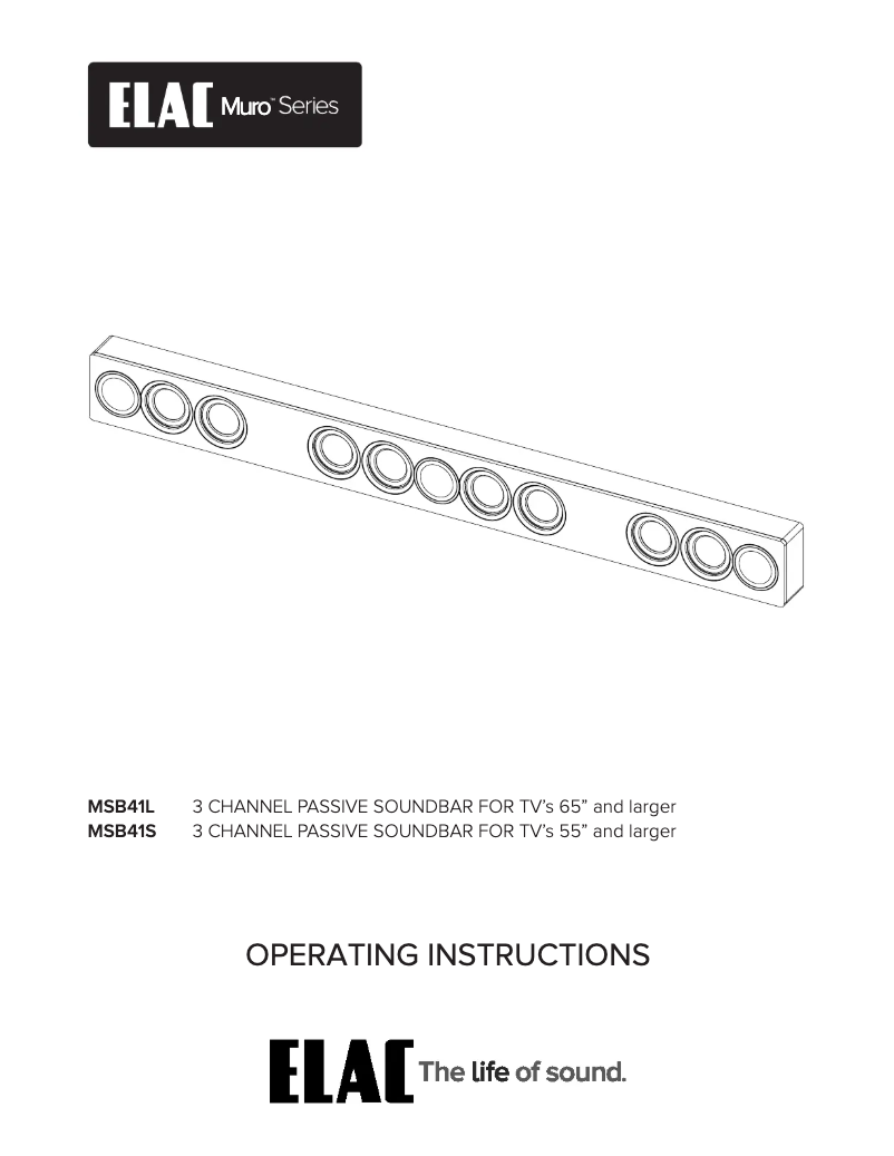 Page n°1 - Fiche technique ELAC Muro MSB41S