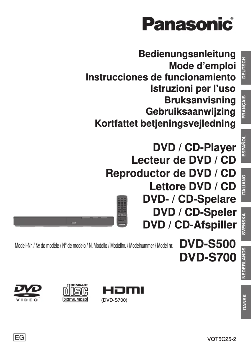 First page image of the manual for DVD-S700