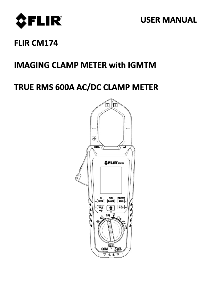 Page 1 de la notice Manuel utilisateur FLIR CM174