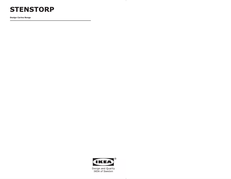 Image de la première page du manuel de l'appareil STENSTORP