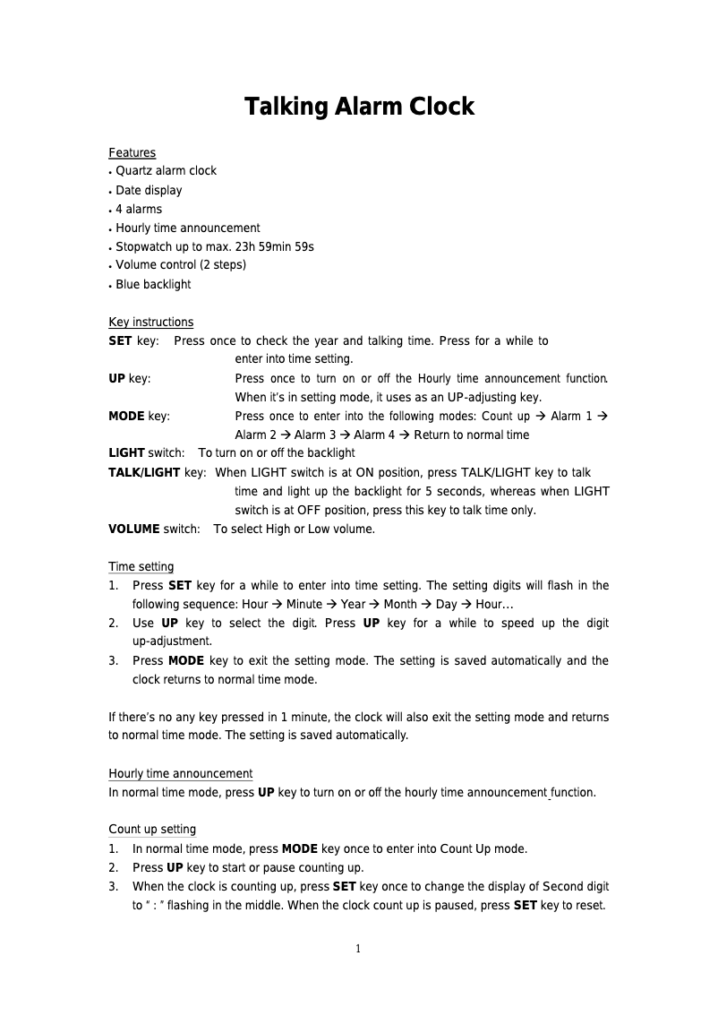 Page 1 de la notice Manuel utilisateur Techno Line WQ 323