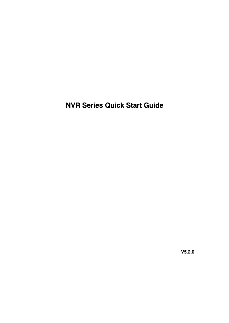 Page n°1 - Manuel utilisateur Dahua Technology Ultra NVR616DR-64-4KS2