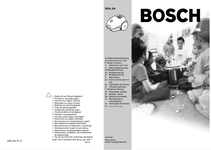 Page n°1 - Manuel utilisateur Bosch BSA 100 KA