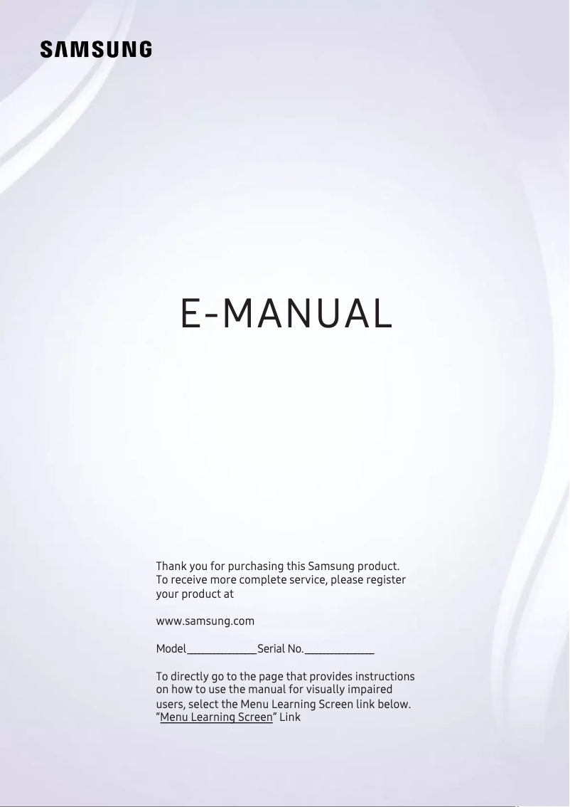 Image de la première page du manuel de l'appareil UA43N5003AK