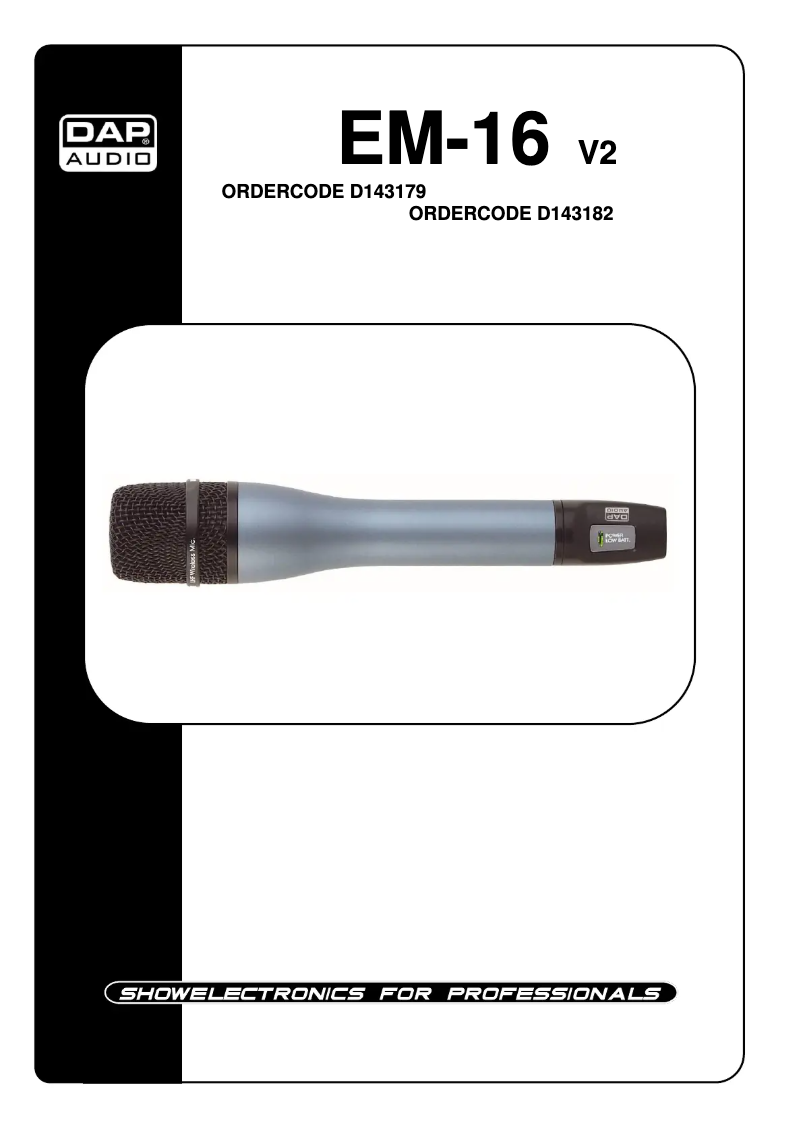 Page 1 de la notice Manuel utilisateur DAP-Audio EM-16