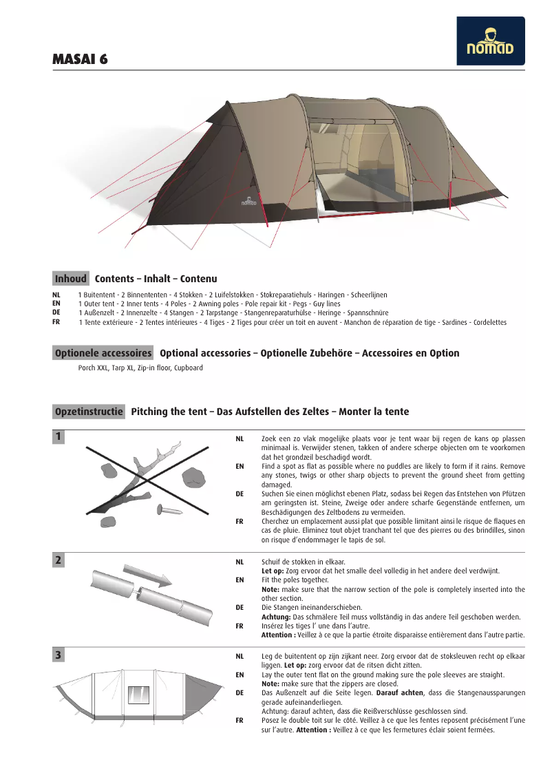 Image de la première page du manuel de l'appareil Masai 6