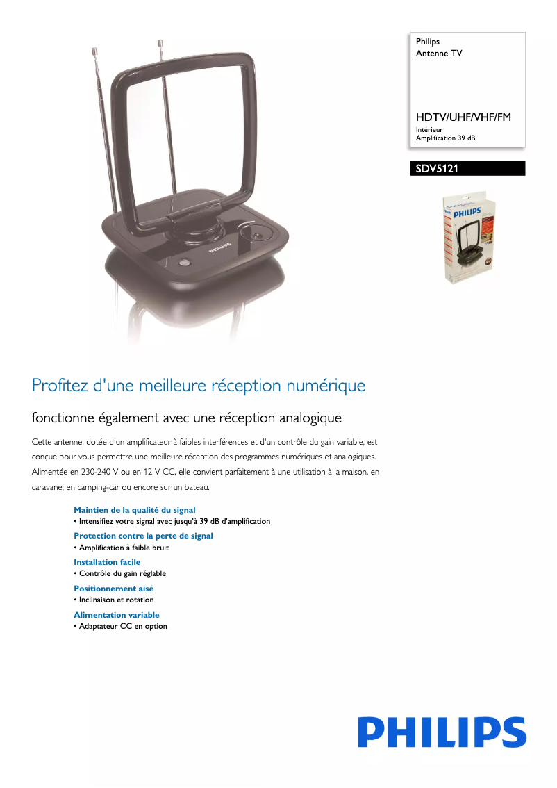 Imagen de la primera página del manual del dispositivo SDV5121